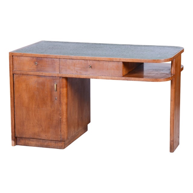 Czech Art Deco Cherry Writing Desk attributed to J. Halabala for Up Zavody, 1930s For Sale