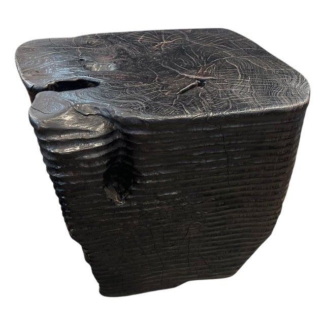 Andrianna Shamaris Magnificent Teak Wood Side Table or Pedestal For Sale