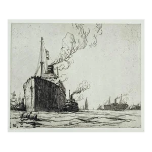 Nelson Dawson Nautical Antique Etching