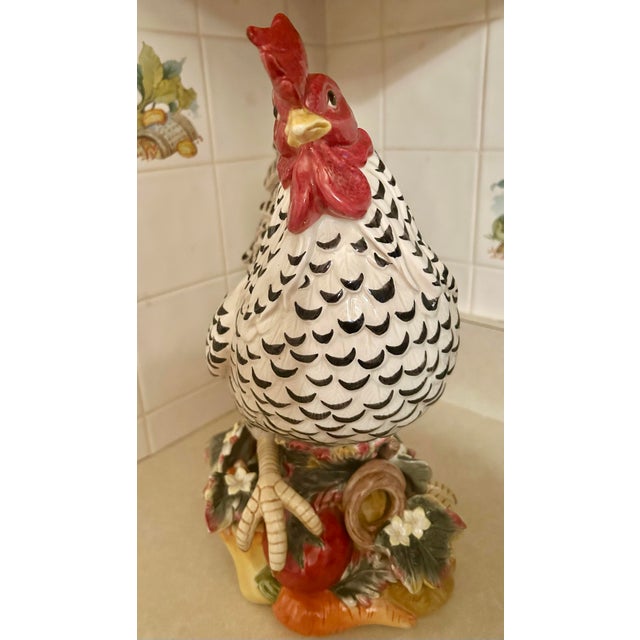 French Country Fitz & Floyd Gardening Gourmet Rooster Figurine For Sale - Image 3 of 7