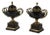 Pair French Marble and Bronze Covered Urns For Sale