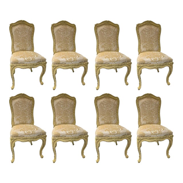 Louis XIV Style Carved Dining Chairs- a Set of 8 For Sale