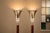 1950s Pair of “Torchierre” Floor Lamps in Rosewood, Crystal & Metal, Unknown, 1950s For Sale - Image 5 of 12