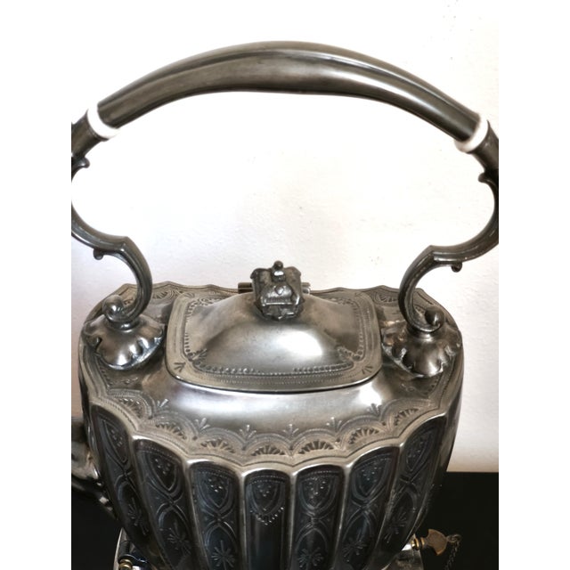 19th-Century Britannia Metal Spirit Kettle from Ashberry For Sale - Image 4 of 13