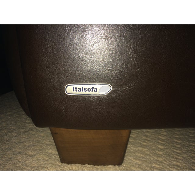 Natuzzi Italsofa Leather Chair and Ottoman Set Chairish