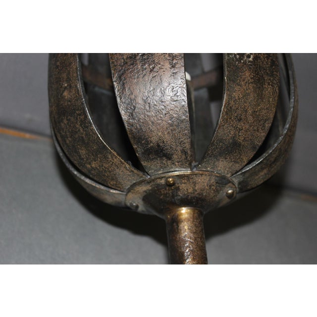 Black Medieval-Style Wrought Iron Wall Sconces by Rakoulal, 1970s, Set of 2 For Sale - Image 8 of 15