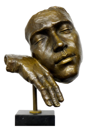 After Salvador Dalí, Sleeping Face Mask, Bronze