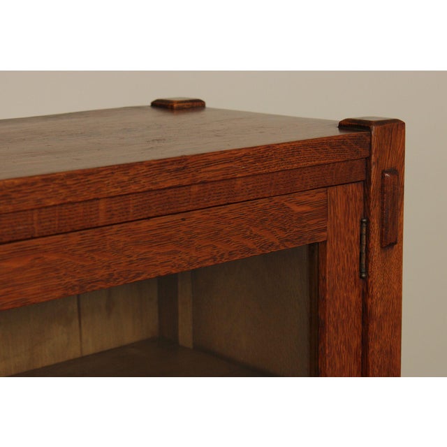 Lifetime Furniture Antique Mission Oak Two-Door Bookcase For Sale - Image 10 of 12