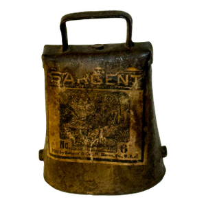 Antique Sargent Lucky No. 6 Primitive Brass Livestock Bell 3.5” T