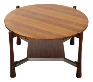 Coffee Table with Chromed Steel Structure in Formanova Style, 1960s