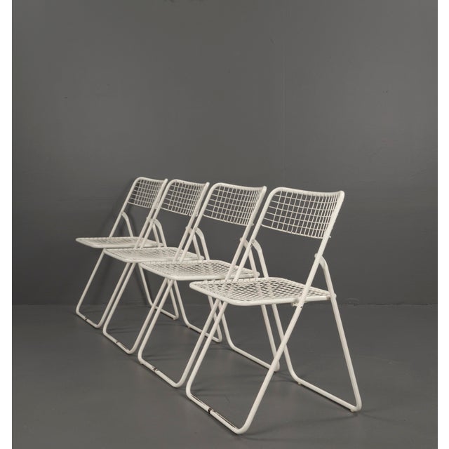 Contemporary Vintage Ted Net Chairs by Niels Gammelgaard for Ikea, 1970s, Set of 4 For Sale - Image 3 of 18