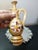 1980s Gorgeous Hand Painted Wooden Cruet W/ Stopper For Sale - Image 4 of 6