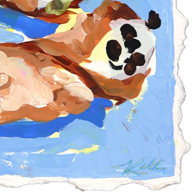 Paper Cannolis - Colorful Italian Dessert Textural Food Painting on Paper Original Artwork by Kellie Newsome For Sale - Image 7 of 8