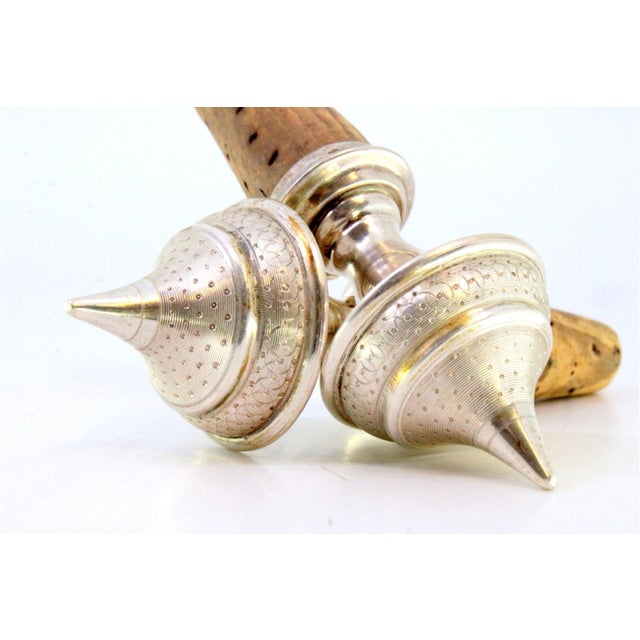 Bottle Stoppers with Silver Applications For Sale - Image 4 of 7