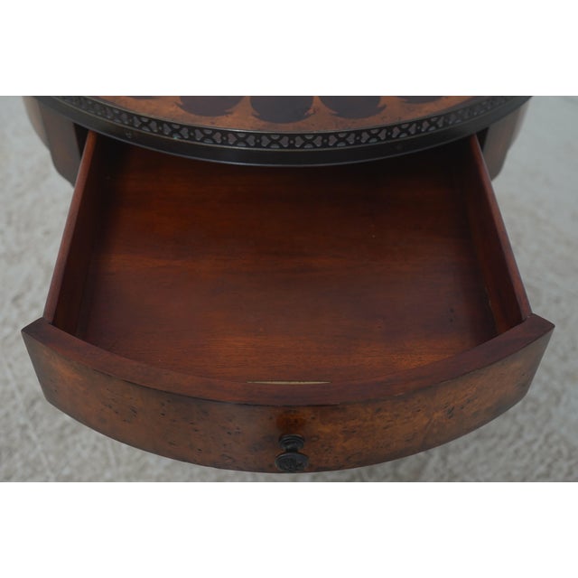 Theodore Alexander Theodore Alexander Inlaid 2 Tier Mixed Wood End Table For Sale - Image 4 of 18