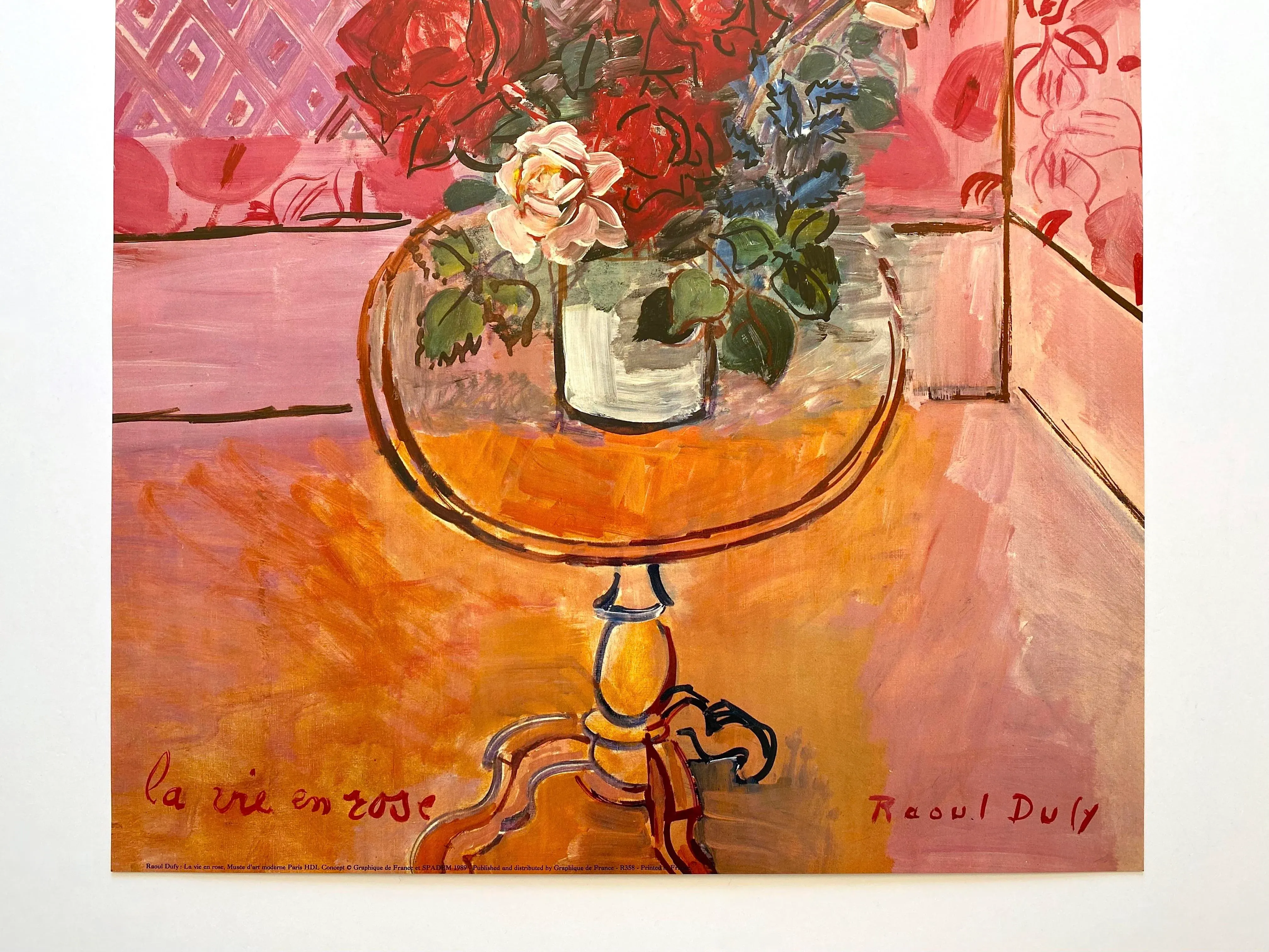 Raoul Dufy Vintage 1989 Expressionist Lithograph Print Large