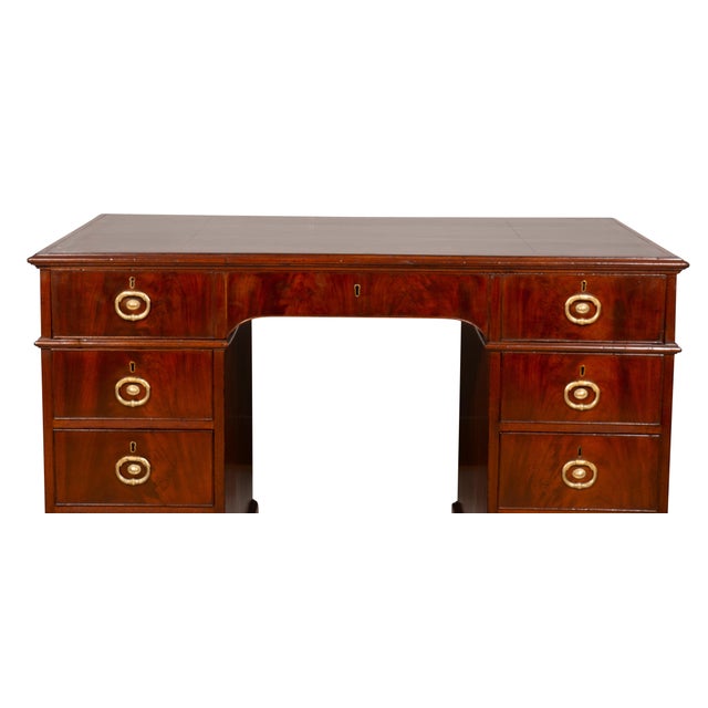 George III Mahogany Rent Desk by Gillows of Lancaster For Sale - Image 11 of 13