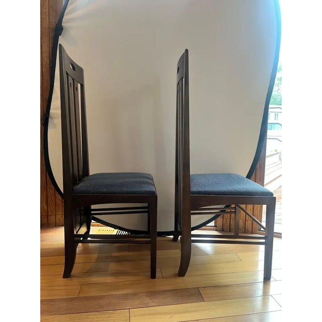 Navy Blue Charles Rennie Mackintosh MCM Ingram Dining Chairs for Cassina, Set of 12 For Sale - Image 8 of 17