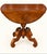 19th Century French Walnut Carved Round Drop-Leaf Table For Sale - Image 4 of 9