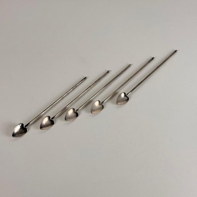 This charming set of five vintage cocktail sipper straws is a beautiful example of Italian craftsmanship from the 1950s,...