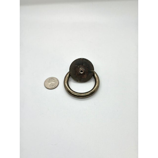 Transitional Henredon Ring Pull Antique Pewter. For Sale - Image 3 of 4