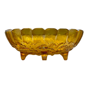 1960s Indiana Amber Glass Bowl