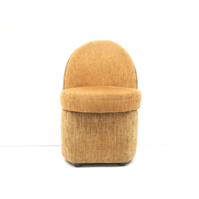 Wood Vintage Yellow Chair with Storage Space, 1960s For Sale - Image 7 of 8