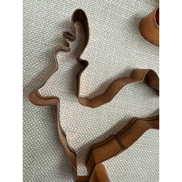American Christmas Antique Copper Cookie Cutter, S/3 For Sale - Image 3 of 5