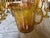 1970s Vintage Mid-Century Amber Glass Water Pitcher & Tall Stemmed Goblets Rare 13-Piece Set For Sale - Image 5 of 6
