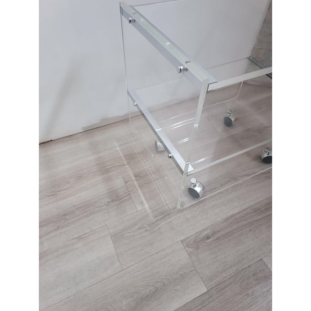 Table on Casters attributed to David Lange for Les Invisibles Du Marais, 1970s For Sale - Image 4 of 14