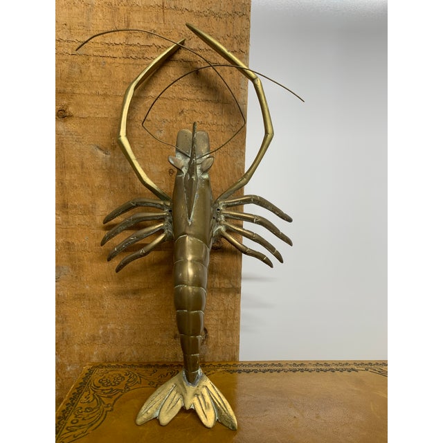 Mid-Century Modern Mid 20th Century Brass Crawfish For Sale - Image 3 of 5