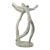 Modernist Abstract Dancing Figures 35.5” Carved Stone Sculpture 20th Century For Sale