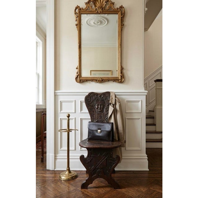 Chocolate Antique Italian Renaissance Revival Walnut Sgabello Hall Chair For Sale - Image 8 of 12