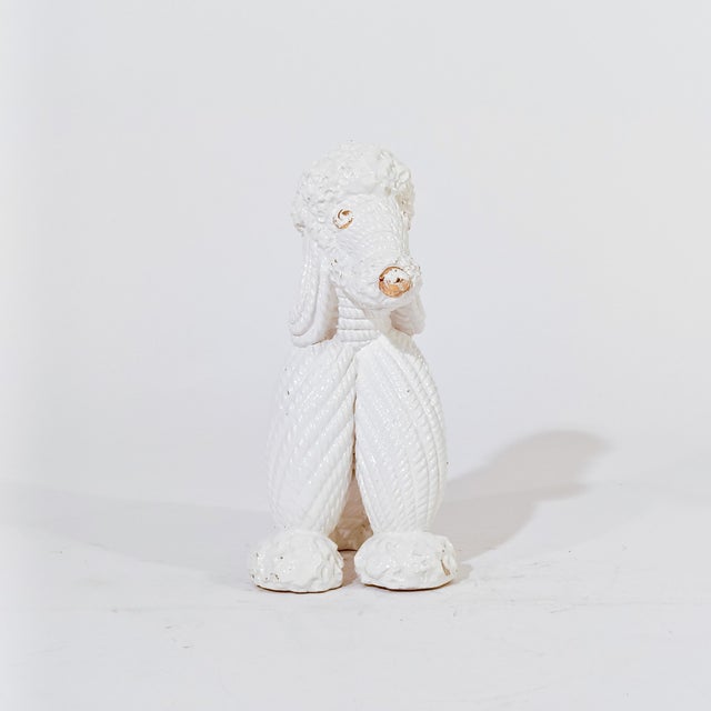 Italian Ceramic Poodle Figurine from Bassano, 1980s For Sale - Image 4 of 13