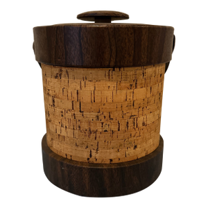 Vintage Cork and Vinyl Ice Bucket
