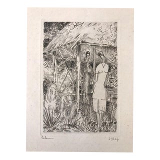 Jean Emile Laboureur, La Tonnelle Rustique, 20th Century, Engraving For Sale