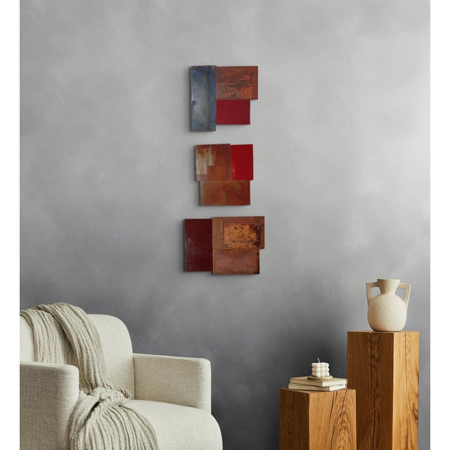 2010s Contemporary Abstract Rust, Varnish and Aerosol on Metal "N 34 " by Andre Debono For Sale - Image 5 of 11