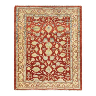 Vintage Circa 1990 Red Traditional Wool Rug - 4ft 5in X 5ft 5in For Sale