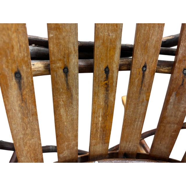 Wood Late 20th Century Hickory Bentwood Rocking Chair For Sale - Image 7 of 8