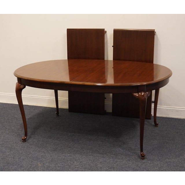 Thomasville Furniture Collectors Cherry Collection 68" Oval Dining Table 10121-752 For Sale - Image 10 of 12