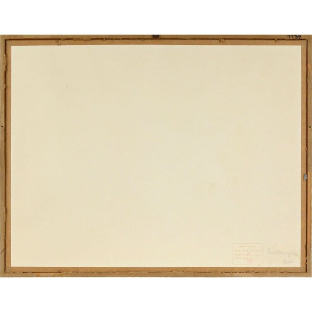 Yellow "Grusgrav", Mid Century Modern Danish Color-Field Abstract in Yellow, 36/80 by Frede Christoffersen For Sale - Image 8 of 9