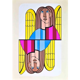 Sergio Ruffolo, Angel, Screenprint, 1970s For Sale