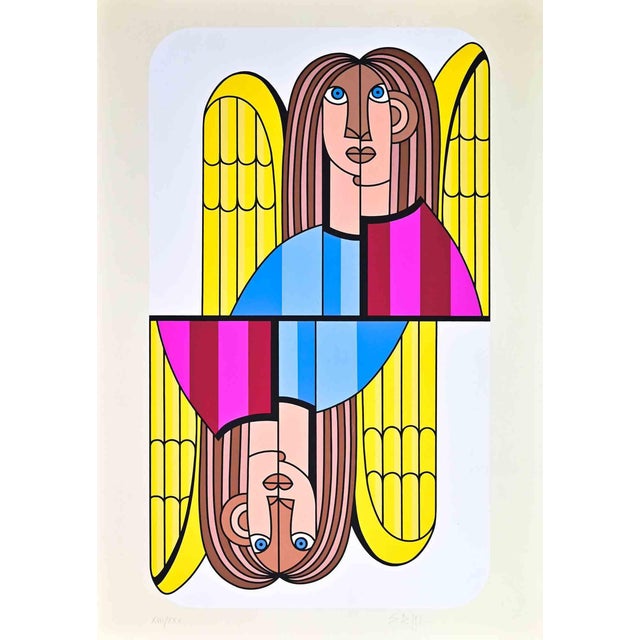 Sergio Ruffolo, Angel, Screenprint, 1970s For Sale