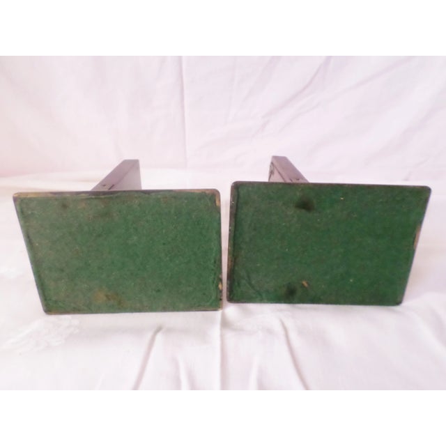 Antique Chinese Teak & Brass and White Jade/ Hardstone Inserts Bookends- a Pair For Sale In Columbia, SC - Image 6 of 10