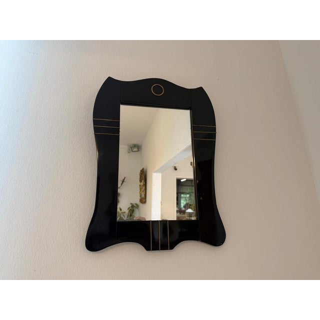 Antique Art Nouveau Walnut Veneered Wall Mirror, 1890s For Sale - Image 9 of 9
