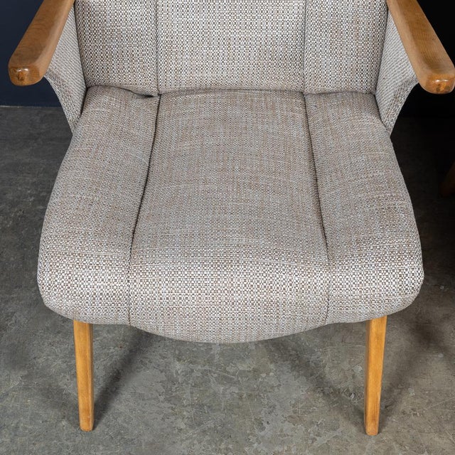 Textile Set of Vintage German Winged Armchairs by Gelenka, 1950 For Sale - Image 7 of 16