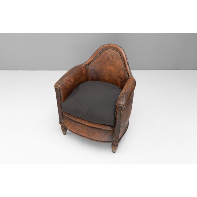 Leather Tub Chair, 1930s For Sale - Image 4 of 10