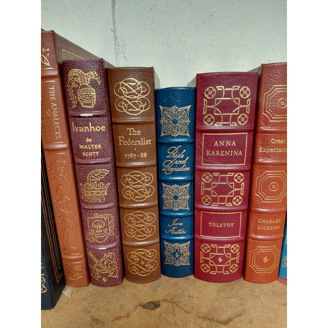American Easton Press Leather Bound Books Set of 10 For Sale - Image 3 of 13