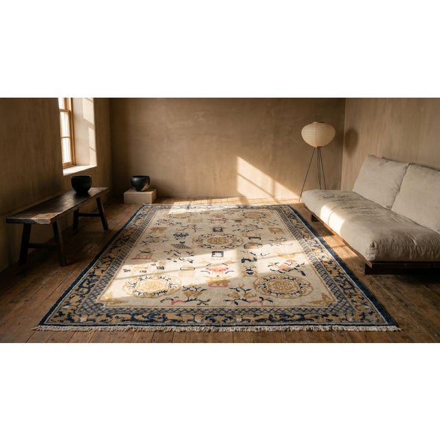 Antique Chinese, Ningxia Rug For Sale In New York - Image 6 of 8