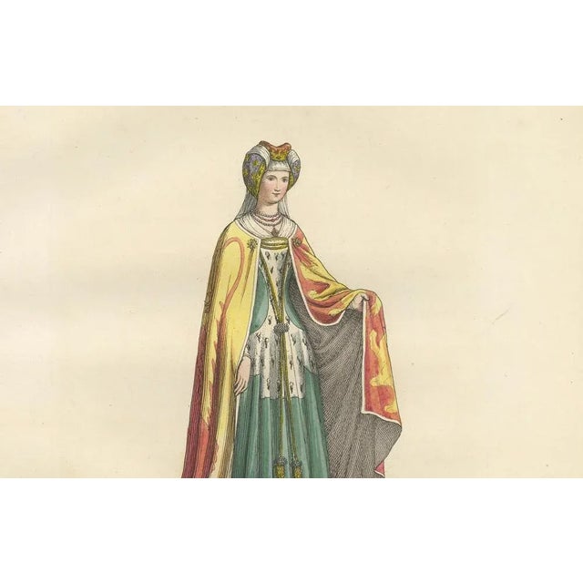 Paper Mercuri, Historical Portraits of Sixtus IV, Platina and a Noble Englishwoman, 1845, Prints, Set of 3 For Sale - Image 7 of 10